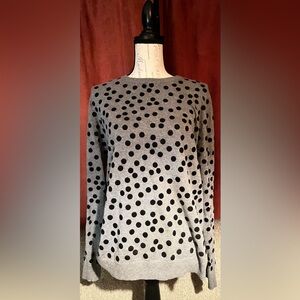 Hinge 100% cotton Gray Polka Dot Women's Top